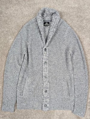 Threadbare Grey Shawl Collar Cardigan Mens Medium Wool Blend