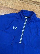 Under Armour UA Men's Team Tech Longsleeve 1/4 Zip Pullover Men Size Large Blue
