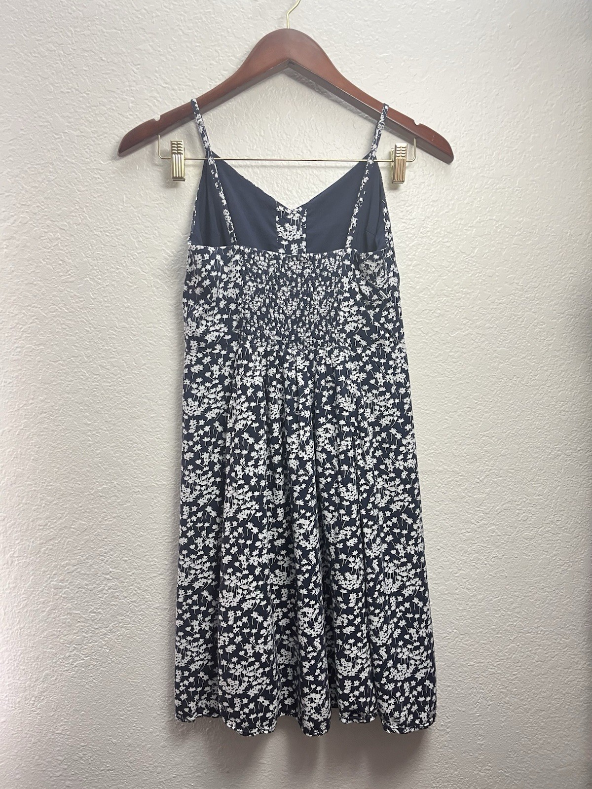 GAP Button Front Adjustable Strap Blue Floral Cas… - image 2