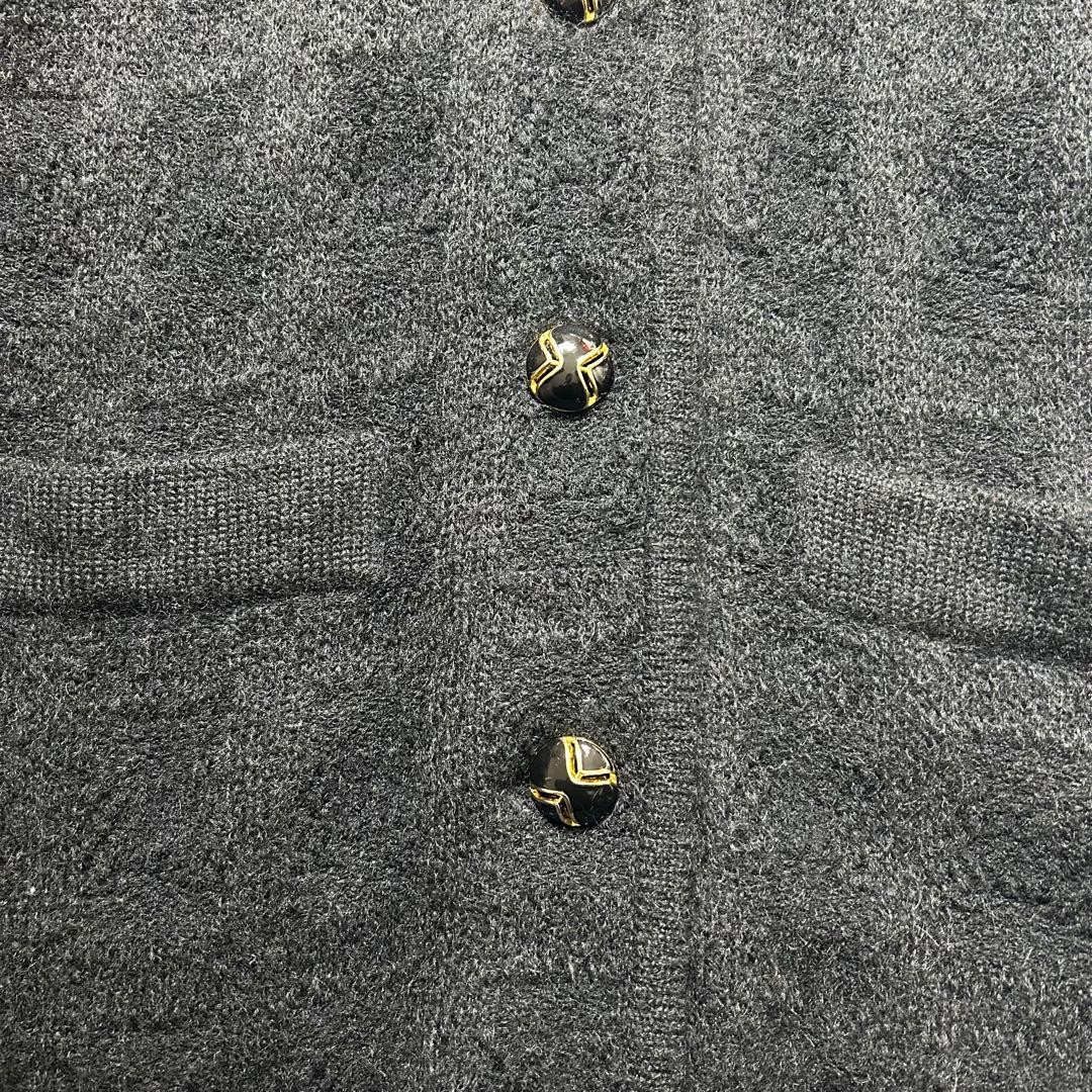 Yves Saint Laurent, fur coat, fox fur, mohair blend, black, size M, Good product thumbnail 12