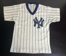 Vintage MLB New York Yankees Baseball Jersey Shirt Pro-Knit Boys Youth Medium
