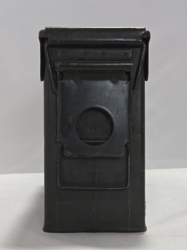 Scatola porta munizioni metallo stile militare 30 cal acciaio oliva grigio non marcata #M67m - Foto 2 di 5
