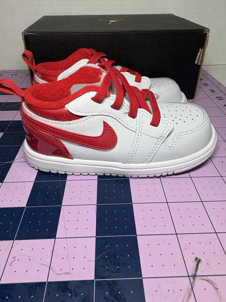 Toddler Nike Air Jordan 1 Low Alt SE (TD) Grey/Red (FN9771 018) Size 10c NWB - Image 4 of 4