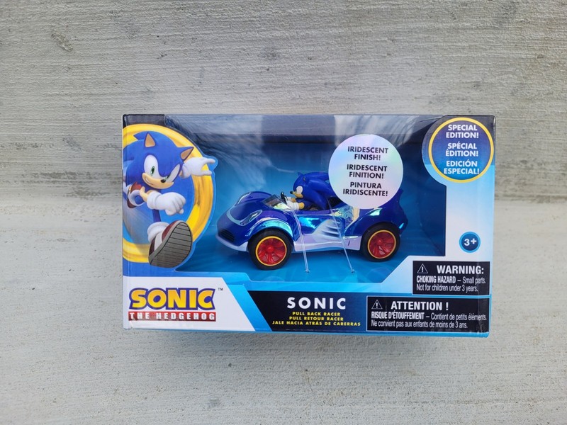 Sonic the Hedgehog Pull Back Racers - SONIC [3.5 inch] - New Car Figure