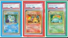 PSA 7 Pokemon Japanese Base Set Trio Charizard Blastoise Venusaur
