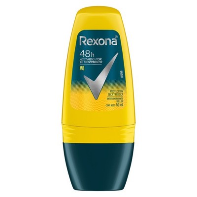 REXONA V8 DESODORANTE ANTITRANSPIRANTE  ROLL ON 48HRS  50ML each 3pk