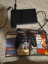 PS2 SLIM Playstation 2 SLIM + Grand Theft Auto San AndreasGrand Theft 3 /vice