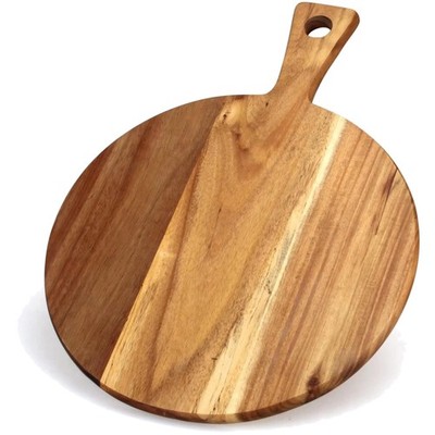 Round Wooden Cutting Board for Bread and Charcuterie