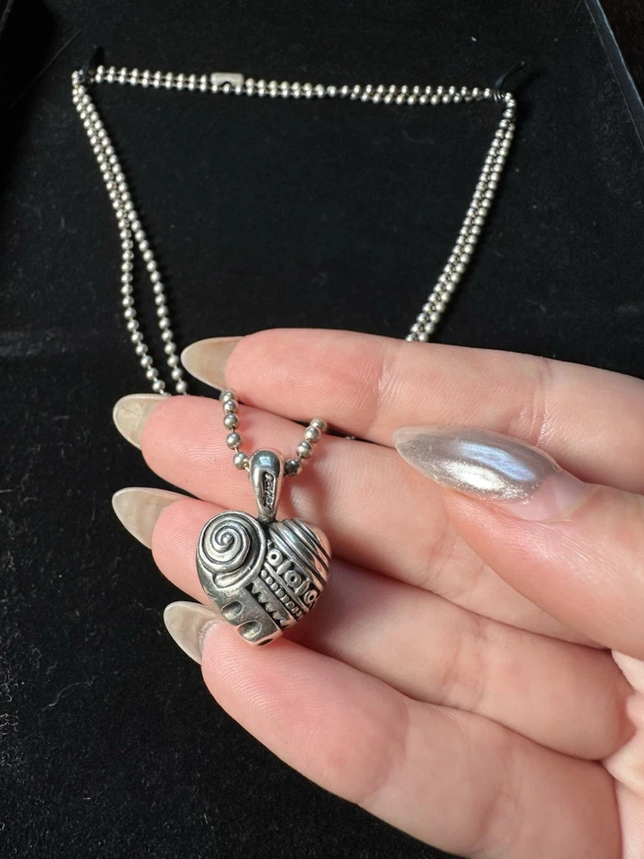 "Collar de plata de ley 925 corazones de Lagos corazón de Filadelfia 34""" Foto 4 de 4