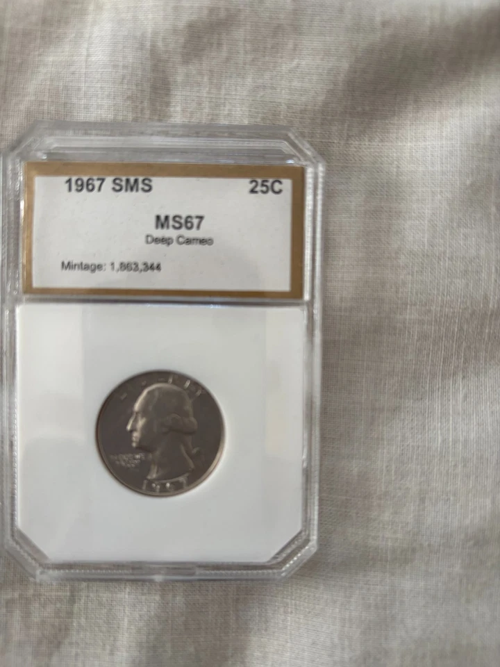 1967 SMS Washington Quarter NGC MS 66, MS 67, & MS 68 Cameos - Image 3 of 4