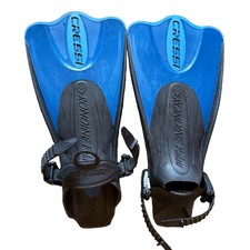Cressi Palau SAF Short Adjust able Size Small Medium Scuba Fins Blue