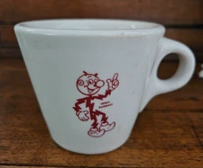 Vintage Reddy Kilowatt Restaurant Ware Coffee Cup (Syracuse China 8-N Date Code)