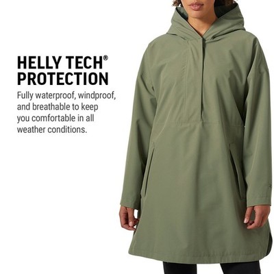 Helly Hansen Lilja Belted Poncho in Lav Green Women Large Waterproof NWT $180