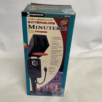 Intermatic HB1116R Heavy Duty Outdoor Timer 6 Receptacles With Stake