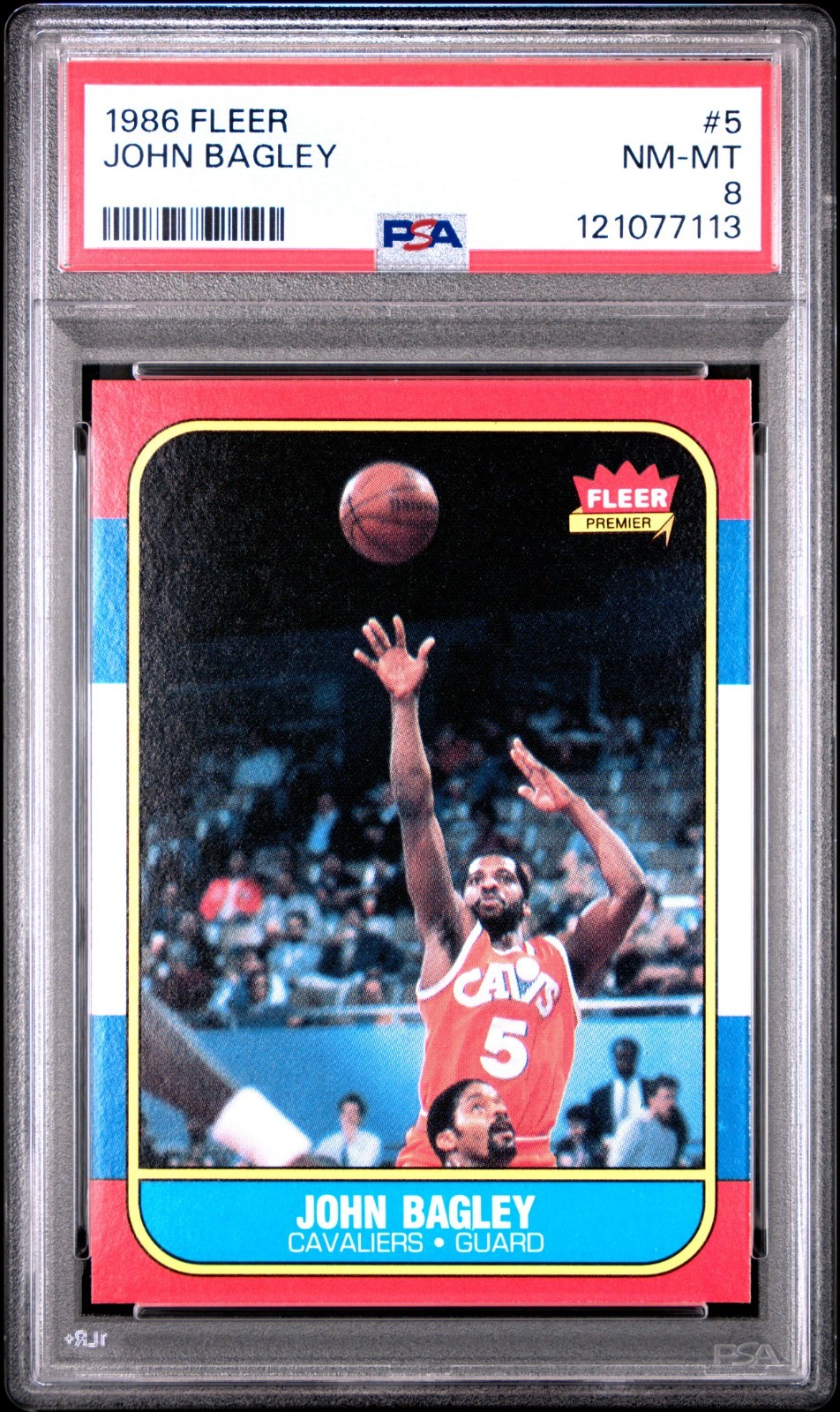 1986 Fleer Basketball #5 John Bagley PSA 8 NM-MT NEAR MINT-MINT