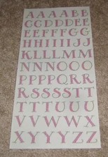 Me & My Big Ideas MAMBI Sticker ~ Alphabet Pink...Upper Case