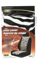1 Count Auto Expressions 804227 Smart Seams Zebra Seat Cover Fit Low Back Bucket