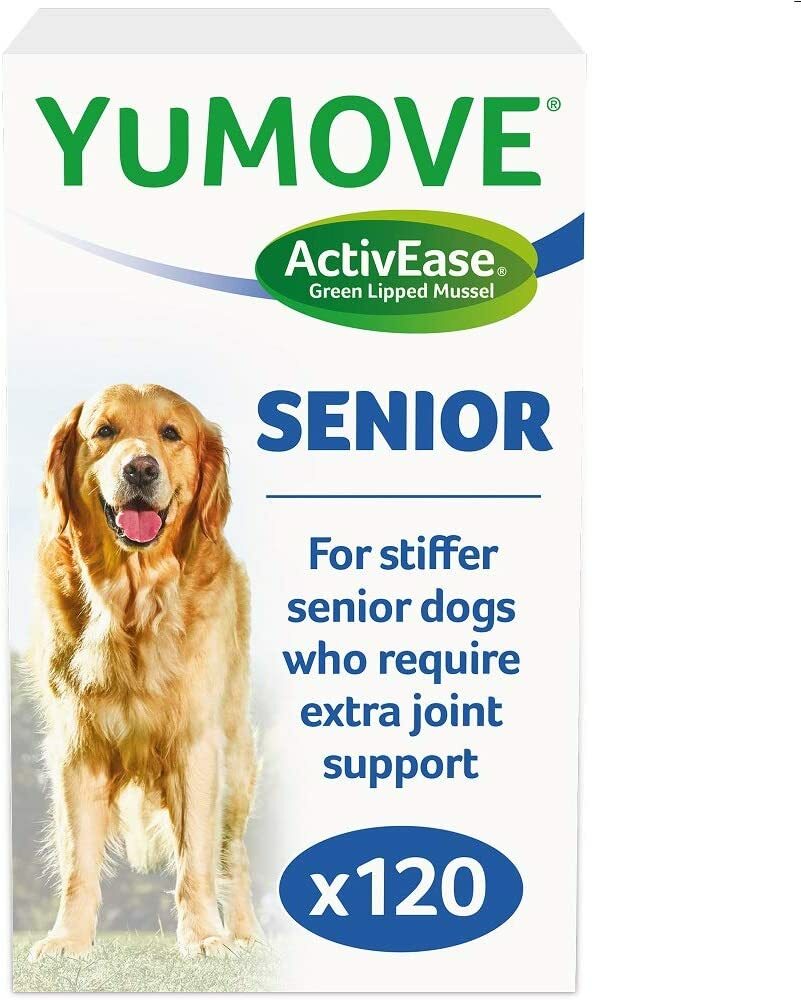 YuMOVE SENIOR JOINT SUPPLEMENT FOR STIFF SENIOR DOGS 120 Tablets NEW
