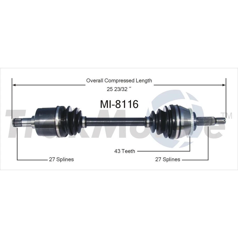CV Axle Shaft Joint For Mitsubishi Diamante 2004 2003 2002 2001 2000 1998 1997 - Image 3 of 4