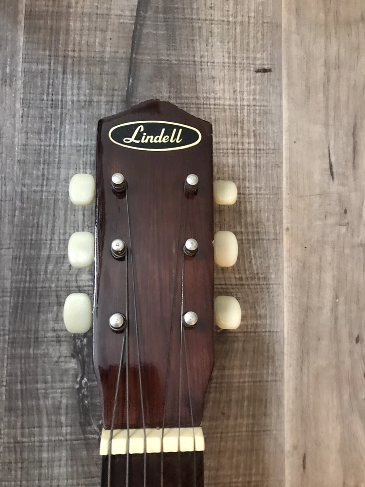 Vintage Korean Lindell Acoustic 6 String Parlor Guitar Natural CLEAN 1970s 60s - Image 4 of 4