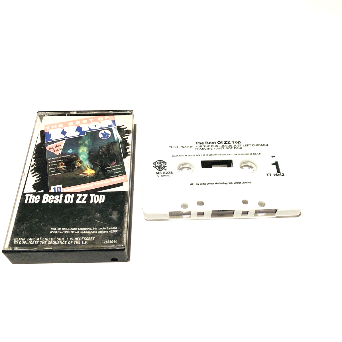 TOP カセットテープ The Best of ZZ Top Cassette Tape Music with Case 1977 1970s Blue