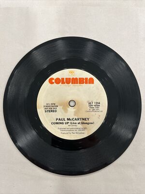 Paul McCartney ''Coming Up'' (Live At Glasgow) Promo 33 1/3 RPM 1980 Special