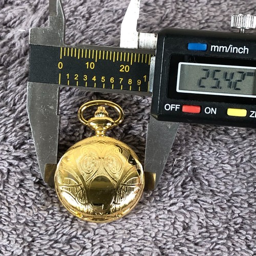 Colibri Casual Gold Tone Stainless Steel Round Quartz Analog Pocket Watch - Picture 5 of 10