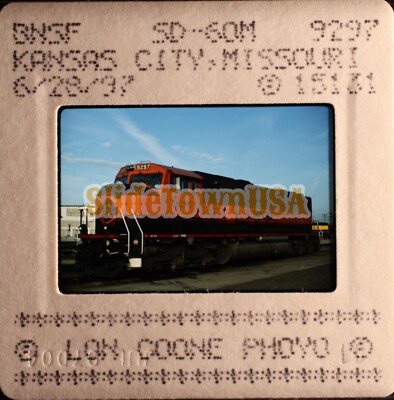Vtg 1997 Train Slide 9297 BNSF Engine Kansas City MO X1B162 | eBay