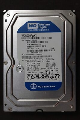 Western Digital WD Caviar Blue 500 GB,Internal,7200 RPM,3.5'' (WD5000AAKS-00UU3A0