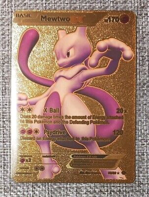 Mewtwo EX 98/99 Next Destinies Gold Foil FanArt Pokemon Card HP 170