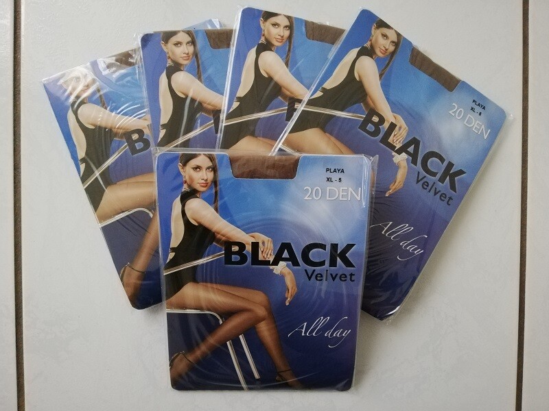 Lot De 5 Paires De Collants VELVET 20 Deniers – Taille XL-5 Couleur Anthracite | Neuf Avec étiquettes