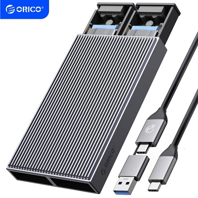 ORICO M.2 NVMe SSD Gehäuse Dual-bay USB C M2 Adapter M2 Adapte für M&B Key SSD