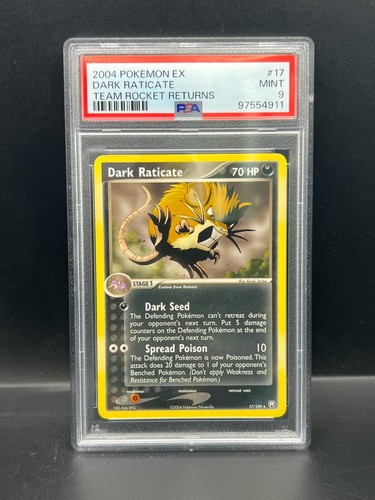 Dark Raticate graded PSA 9 for sale on eBay