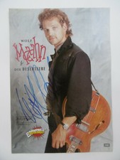 Wolf Maahn Autogramm signed A4 Magazinbild