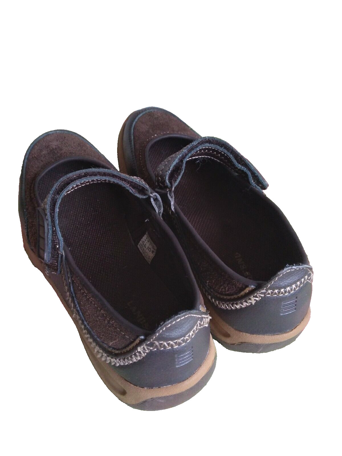 Lands End Mary Janes Brown Suede Leather Shoes Womens… Gem