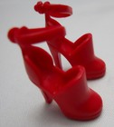 Barbie Doll ANKLE STRAP RED SHOES Closed Toe High Heel Pumps Footwear — photo 1
