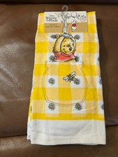 Disney Winnie the Pooh Set of 2 Kitchen Dish Towels NEW Pooh in his Honey Pot