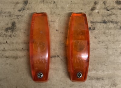 JAGAUR XJS PAIR LUCAS AMBER SIDE REPEATER LENS L734 LOTUS ESPRIT MINI AUSTIN
