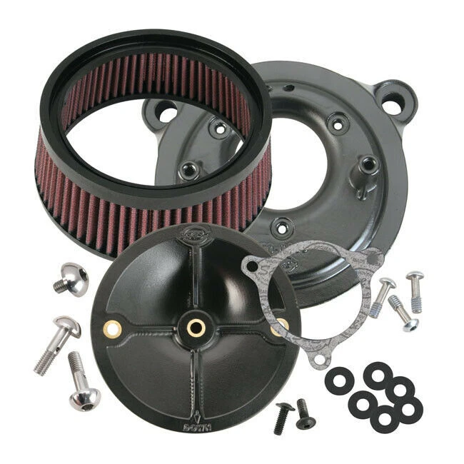 S&S Super Stock Stealth Filtre pour Harley-Davidson Flt Softail 08-17 Avec E-Gaz - Photo 1/1