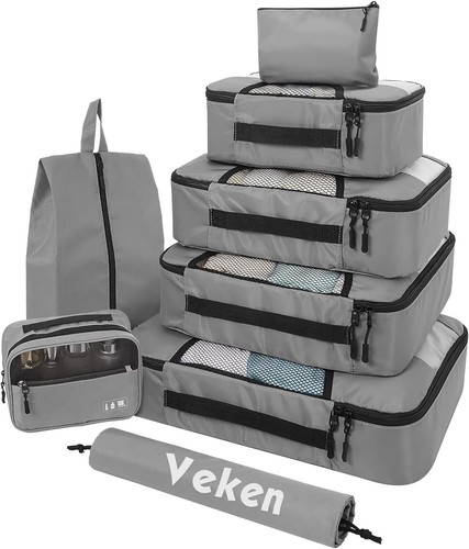 8 Set Packing Cubes for Suitcases Travel Essentials Carry On Luggage Organizer - 第 23/25 張圖片