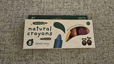 Sproutlings Natural Soy  Beeswax Crayons 8 Piece Count, Vibrant, First Grasp