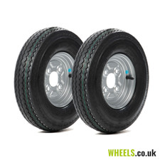 4.80/4.00-8 Trailer Tyre & Wheel Wanda P811 4ply 63M 4 Stud 100 PCD 2pcs