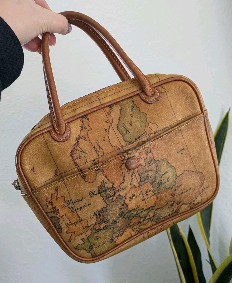 Vintage Alviero Martini 1A Classe Ancient Sailing Map Handbag Tote