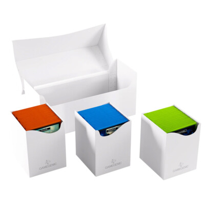 GGS25120ML GameGenic Deck Box: Triple Deck Holder 300+ White