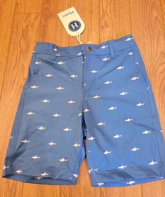 Hatley Shark Pattern Quick Dry Board Shorts Boys Size 6 Adjustable Waist NWT