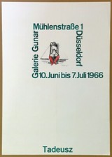Tadeusz, Norbert (1940-2011) signiertes Ausstellungsplakat Galerie Gunar 1966