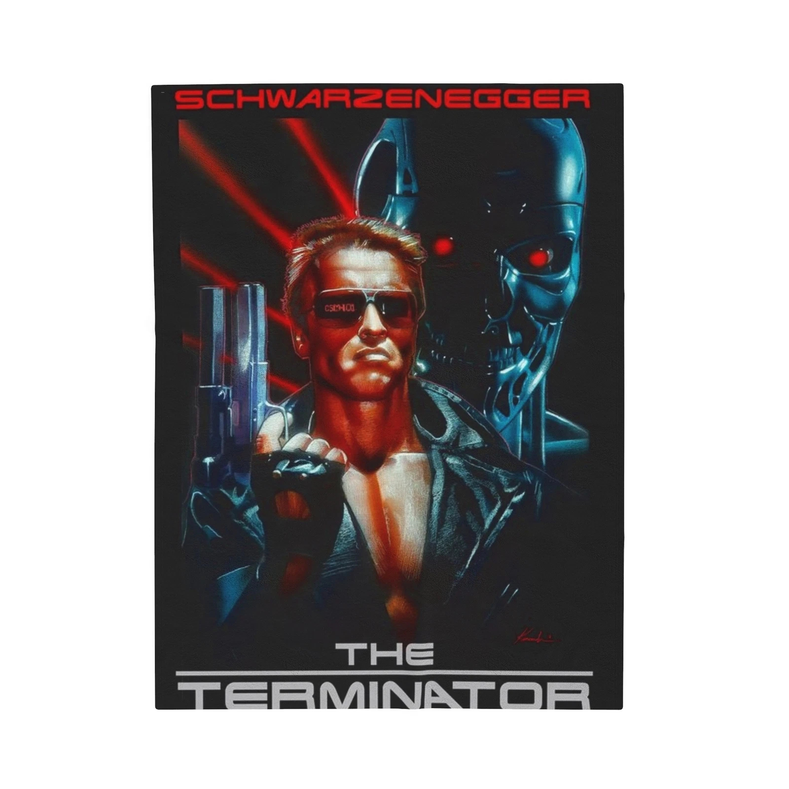 The Terminator Movie Plush Fleece Throw Blanket