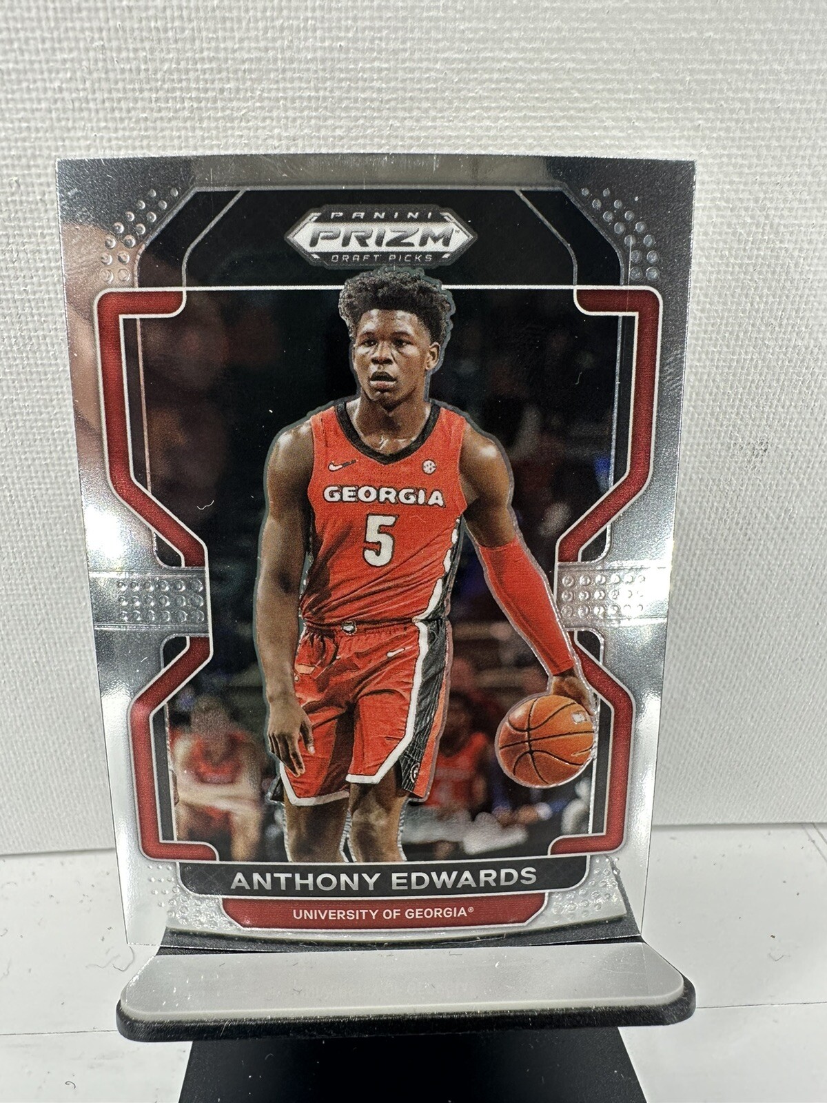 2022-23 Prizm Draft Picks Basketball Silver #3 Anthony Edwards Bulldogs