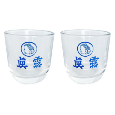 Hite JINRO Korean Soju Shot Glass 2pcs Vintage Retro Design Toad Frog Cup