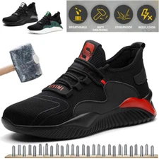 Men's Safety Shoes Steel Toe  Anti-Drop Indestructible Sneaker Protective Boots
